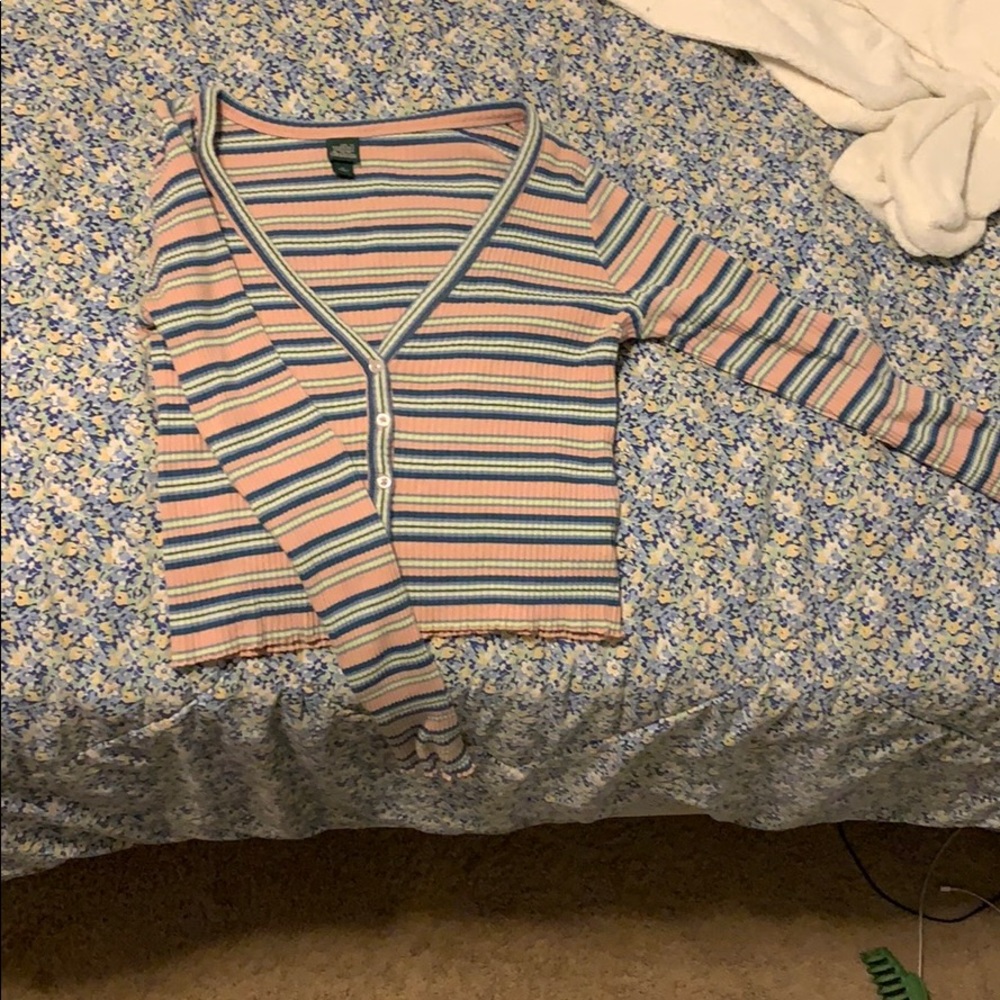 long sleeve, striped top